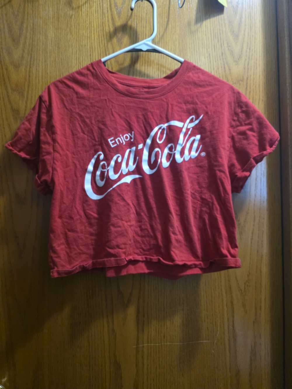 Coca Cola Red Crop T-Shirt with White Logo